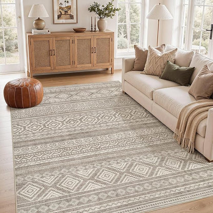 cotiled Boho 6x8 Area Rugs for Living Room: Soft Moroccan Washable Rug | Stain by COTILED