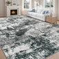 8x10 Area Rugs Washable Rug: Abstract Neutral Rugs Modern Non Slip Area Rug by MXSANYOORUG