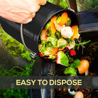 Utopia Kitchen Compost Bin for Kitchen Countertop, 1.3 Gallon Compost Bucket for Kitchen with Lid, Includes 1 Spare Charcoal Filter (Black)