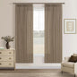 Pinch Pleated Linen Light Filtering Taupe Latte Curtains 72 Inches Length | 72 by Twodrapes