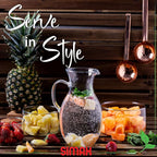 Simax Glass Pitcher With Spout, 1.5 Quart Borosilicate Glass Pitchers With Handle, Made in Europe Glass Water, Cocktail, Margarita, Sangria Pitcher
