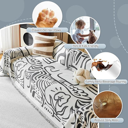 MYSKY HOME Couch Cover for Dogs, Washable Couch Covers, Sofa Covers for - Image 3