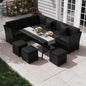 KIGOTY 7 Piece Patio Furniture Set, Outdoor PE Wicker Rattan Outdoor Dining Set by KIGOTY