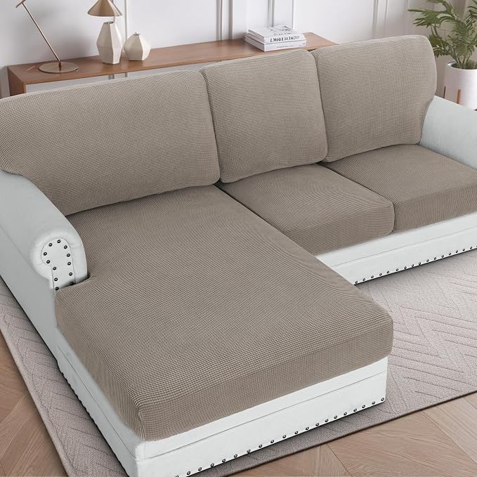 H.VERSAILTEX 2025 New Sectional Couch Covers 6 Pieces Stretch Sofa Covers by HVERSAILTEX