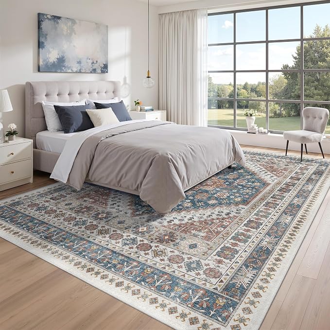 9x12 Area Rugs for Living Room, Large Washable Rug, Dining Room, Low Pile - Image 9