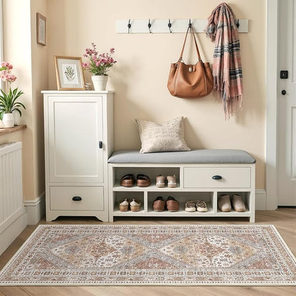 2x5 Rug Runner Non-Slip Washable Rugs by Restydon