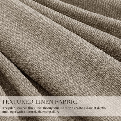 Pleated Linen Blackout Curtains 112 Inches Long - Image 2