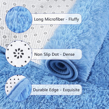 Chicrug Soft Runner Rug for Bedroom Living Room Plush Fluffy Rugs 2x6 | Shag - Image 6