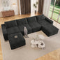 Vesgantti 145.6" Modular Boneless Couch, Modern U Shaped 6 Seater Sectional Sofa by Vesgantti