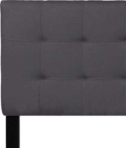 Flash Furniture Bedford Tufted Upholstered Queen Size Headboard in Dark Gray - Image 9