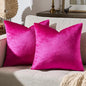GIGIZAZA Hot Pink Velvet Pillow Covers 20x20 Decorative Pillows Pack of 2 | by GIGIZAZAFocusingonhomedecoration