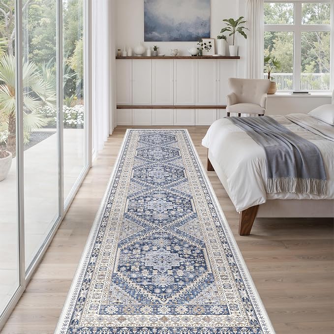 2'6 x 12' Runner Rug Non Slip, Washable Kitchen Rugs, Living Room, Long Rug - Image 8
