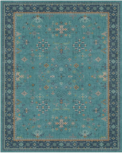 Teal 3x6 Wide Non Slip Kitchen Rug - Image 8