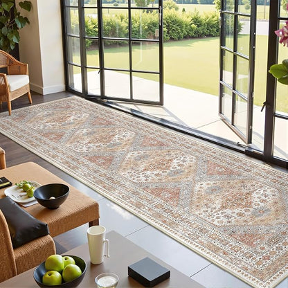 2.5x10 Kitchen Runner Rug Non Slip Vintage Washable Rugs, Carpet Runner - Image 3