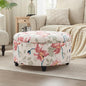 HUIMO 30-Inch Round Storage Ottoman, Modern Button Tufted Ottoman Coffee Table by HUIMO