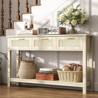 ELYKEN Rattan 51.2" Console Table - Image 3