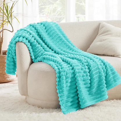 Bedsure Soft Twin Blanket for Bed Decor Gifts Blue Fog 60"x80" | Birthday Gifts - Image 3