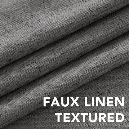 H.VERSAILTEX Linen Blackout Curtains 72 Inches Long 100% Absolutely Blackout - Image 4