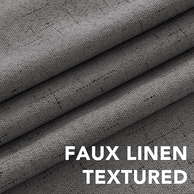 H.VERSAILTEX Linen Blackout Curtains 108 Inches Long 100% Absolutely Blackout - Image 4