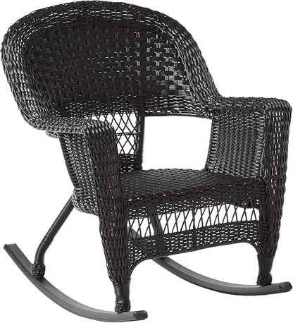 Jeco 3 Piece Rocker Wicker Chair Set - Image 4