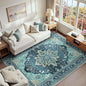 RELEANY Washable Area Rug, Teal | Non-Slip, Water Repellent, Pet Friendly by RELEANY