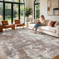 Large Washable Living Room Rug 10x14 – Modern Neutral Abstract Area Rug by BYYVOORugsforYourHome