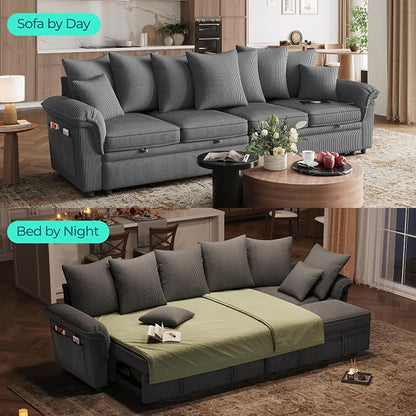 LINSY HOME Oversized Sectional Sleeper Sofa - Image 3