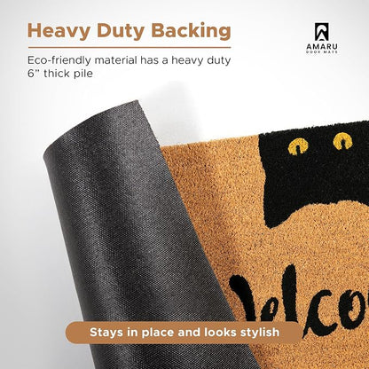 Coir Welcome Mat, Welcome Cats, 17 x 29 in | 100% Natural Coir, Anti-Shedding - Image 6