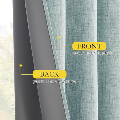 NICETOWN Seafoam Green Blackout Curtains - Image 3