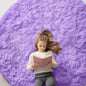 OLANLY Purple Round Rugs for Bedroom by OLANLY