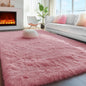 Blush Pink Fluffy Shag Area Rugs by PAGISOFE