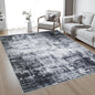 Area Rug Living Room: 4x6 Modern Washable Soft Carpet Dark Black | by FXRHLP