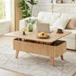3 in 1 Lift Top Coffee Table, Fluted Convertible Coffee Tables Converts to by ORRD