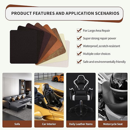 ONine Leather Repair Patch，Self-Adhesive Couch Patch，Multicolor Available - Image 4