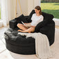 MAXYOYO Oversized Round Chaise Lounge Sofa, Upholstered Lounge Chair by MAXYOYO
