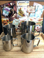 Stainless Steel Milk Frothing Pitcher - 20oz, Perfect for Latte Art, Steam Pitcher with Measurement Scale