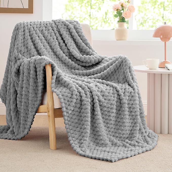 BEDELITE Grey Throw Blanket for Couch, Soft Cozy Gifts for Women, 50 * 60 | 3D - Image 8