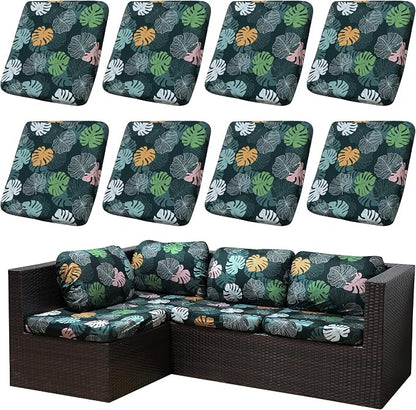8PCS Patio Cushion Covers.Patio Furniture Couch SeatSlipcovers | Washable by SUKAIKEQA