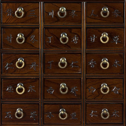 Red Lantern Korean Style 18 Drawer Herbal Medicine Chest - Image 9