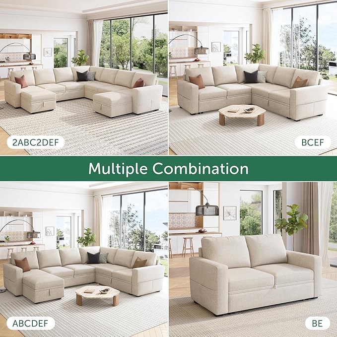 HONBAY Modular Sectional Sleeper Sofa - Image 4