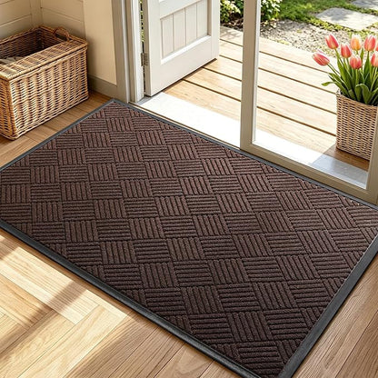 Front Door Mat, Heavy Duty Waterproof Doormat 61.5"x36", Stain Fade Resistant by WELDUN%E2%80%94IdealChoiceforHome