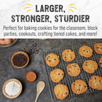 Checkered Chef Cooling Rack for Cooking and Baking - 11 ¾" x 17 Set of 2 Stainless Steel, Oven Safe Grid Wire Cookie Cooling Racks