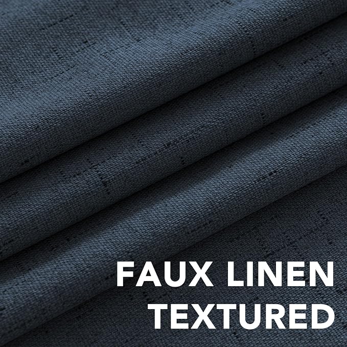 H.VERSAILTEX Linen Blackout Curtains 72 Inches Long 100% Absolutely Blackout - Image 4