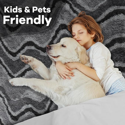 Noahas 6x9 Large Grey Fluffy Soft Area Rug Non-Slip - Image 6