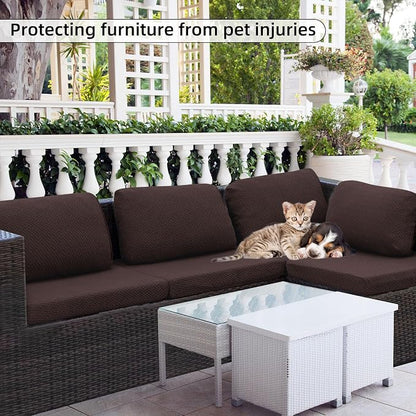 8PCS Patio Cushion Covers.Patio Furniture Couch SeatSlipcovers | Washable - Image 6