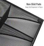 Mind Reader Countertop Organizer, 2-Tier Office Breakroom Supply Caddy, Metal Mesh, Black