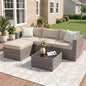 Wisteria Lane 5 Piece Outdoor Patio Furniture Set, All Weather Wicker Rattan by WisteriaLane