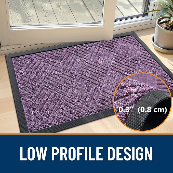 OLANLY Front Door Mat Outside Entrance 47x32, Waterproof Heavy-Duty Doormat | - Image 5
