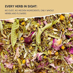 Stress-Relief Herbal Tea Blend with Calming Chamomile, Lavender, Rose, Lemon Verbena, Agrimony, Catnip, Damiana, Holy Basil, Hawthorn Berry, and Skullcap for Relaxation (Herbal Tea)