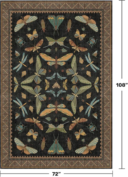 Living Room Rug Black Boho 6x9 - Image 2